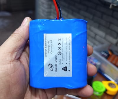 6 volt 6ah /6000mah lithium phosphate battery pack use for charger fan._img_0